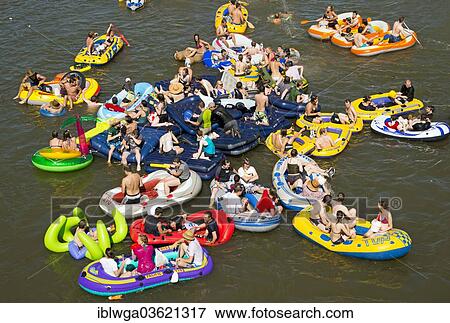"Nabada"""", a traditional water parade on the Danube River on Swear Monday, Ulm, Baden-Wurttemberg, Germany, Europe" View Large Photo Image Stock Photo - "Nabada"""", a traditional water parade on the Danube River on Swear Monday, Ulm, Baden-Wurttemberg, Germany, Europe". Fotosearch