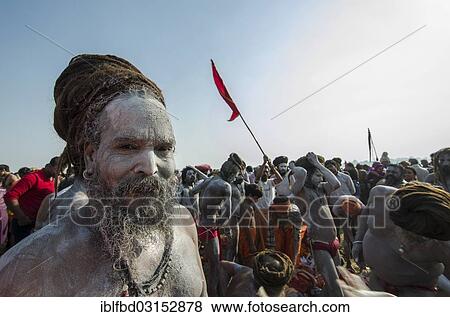 "Naga sadhu, holy man, after Shahi Snan, the royal bath, during Kumbha Mela festival, Allahabad, Uttar Pradesh, India, Asia" View Large Photo Image Stock Photo - "Naga sadhu, holy man, after Shahi Snan, the royal bath, during Kumbha Mela festival, Allahabad, Uttar Pradesh, India, Asia". Fotosearch