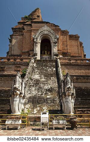 "Naga staircase, ruins of the temple of Wat Chedi Luang, Chiang Mai, Northern Thailand, Thailand, Asia" View Large Photo Image Picture - "Naga staircase, ruins of the temple of Wat Chedi Luang, Chiang Mai, Northern Thailand, Thailand, Asia". Fotosearch