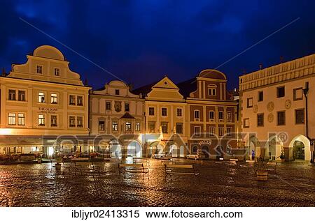 Namesti Svornosti Square N Ae º º U I N º U º Esky Krumlov Bohemia Czech Republic Europe Stock Photography Ibljyr Fotosearch