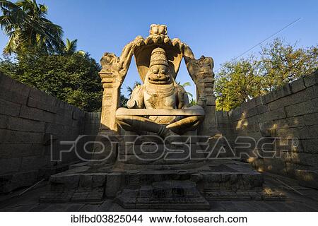 "Narasimha statue, Lakshmi Narasimha Temple, ruined city of Vijayanagara, UNESCO World Heritage Site, Hampi, Karnataka, India, Asia" View Large Photo Image Picture - "Narasimha statue, Lakshmi Narasimha Temple, ruined city of Vijayanagara, UNESCO World Heritage Site, Hampi, Karnataka, India, Asia". Fotosearch