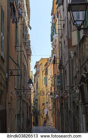 "Narrow alley in the historic town centre of Menton, Provence-Alpes-Cote d’Azur, France, Europe" View Large Photo Image Stock Image - "Narrow alley in the historic town centre of Menton, Provence-Alpes-Cote d’Azur, France, Europe". Fotosearch