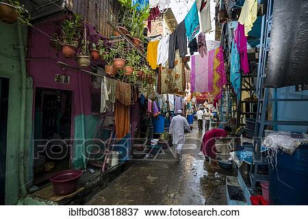 "Narrow lane, Dharavi Slum, Mumbai, Maharashtra, India, Asia" View Large Photo Image Stock Photo - "Narrow lane, Dharavi Slum, Mumbai, Maharashtra, India, Asia". Fotosearch