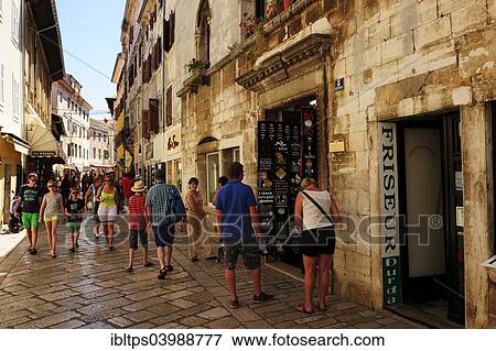 "Narrow street in the historic centre, Porec, Istria, Croatia, Europe" View Large Photo Image Stock Photo - "Narrow street in the historic centre, Porec, Istria, Croatia, Europe". Fotosearch