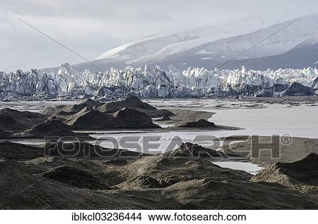 "Nathorstbreen Glacier and moraine, a surge glacier or galloping glacier, three years after the surge, Van Keulenfjorden, Spitsbergen Island, Svalbard Archipelago, Svalbard and Jan Mayen, Norway, Europe" View Large Photo Image Picture - "Nathorstbreen Glacier and moraine, a surge glacier or galloping glacier, three years after the surge, Van Keulenfjorden, Spitsbergen Island, Svalbard Archipelago, Svalbard and Jan Mayen, Norway, Europe". Fotosearch