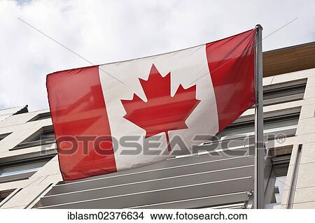 "National flag, Canadian Embassy, Berlin, Germany, Europe" View Large Photo Image Picture - "National flag, Canadian Embassy, Berlin, Germany, Europe". Fotosearch
