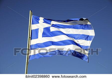 "National flag of Greece, Crete, Greece, Europe" View Large Photo Image Stock Image - "National flag of Greece, Crete, Greece, Europe". Fotosearch