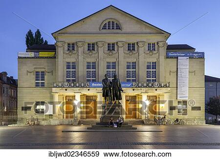 "National Theatre on Theaterplatz square, Weimar, Thuringia, Germany, Europe" View Large Photo Image Stock Photo - "National Theatre on Theaterplatz square, Weimar, Thuringia, Germany, Europe". Fotosearch