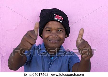 Stock Image - "Native boy, portrait, Luderitz, Namibia, Africa". Fotosearch