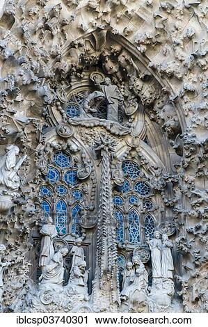 "Nativity facade, Sagrada Familia, or Basilica i Temple Expiatori de la Sagrada Familia, Basilica and Expiatory Church of the Holy Family, by architect Antoni Gaudi, Barcelona, Catalonia, Spain, Europe" View Large Photo Image Stock Image - "Nativity facade, Sagrada Familia, or Basilica i Temple Expiatori de la Sagrada Familia, Basilica and Expiatory Church of the Holy Family, by architect Antoni Gaudi, Barcelona, Catalonia, Spain, Europe". Fotosearch