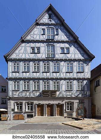 Stock Photo - "Natural History Museum, historic town centre of Reutlingen, Baden-Wuerttemberg, Germany, Europe, PublicGround, Europe". Fotosearch