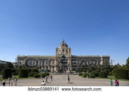 Stock Image - "Natural History Museum, with the monument to Maria Theresa in front, Maria Theresa Square, Vienna, Vienna State, Austria, Europe". Fotosearch