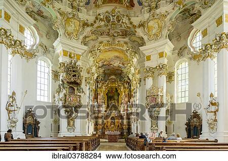 "Nave and chancel, Wieskirche, Steingaden, Pfaffenwinkel, Upper Bavaria, Bavaria, Germany, Europe" View Large Photo Image Picture - "Nave and chancel, Wieskirche, Steingaden, Pfaffenwinkel, Upper Bavaria, Bavaria, Germany, Europe". Fotosearch