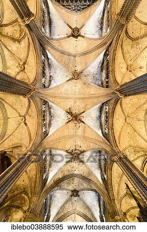 "Nave, ceiling, interior view, La Catedral de Santa Creu i Santa Eulalia, Barri Gotic, Barcelona, ​​Catalonia, Spain, Europe" View Large Photo Image Stock Photography - "Nave, ceiling, interior view, La Catedral de Santa Creu i Santa Eulalia, Barri Gotic, Barcelona, ​​Catalonia, Spain, Europe". Fotosearch