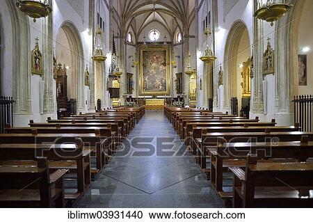 "Nave, chancel and altar, San Jeronimo el Real, first seat of the Castilian Parliament in 1510, Madrid, Spain, Europe" View Large Photo Image Stock Image - "Nave, chancel and altar, San Jeronimo el Real, first seat of the Castilian Parliament in 1510, Madrid, Spain, Europe". Fotosearch