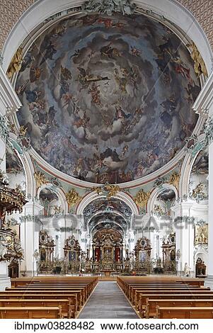 "Nave, interior of the baroque Catholic Cathedral of St. Gallen, St. Gallen, Canton of St. Gallen, Switzerland, Europe" View Large Photo Image Stock Image - "Nave, interior of the baroque Catholic Cathedral of St. Gallen, St. Gallen, Canton of St. Gallen, Switzerland, Europe". Fotosearch