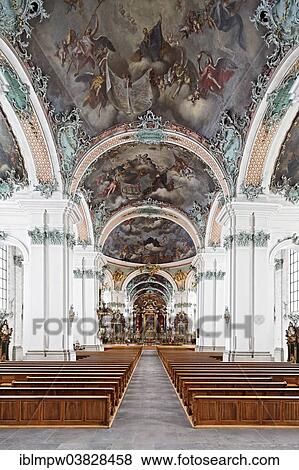 "Nave, interior of the baroque Catholic Cathedral of St. Gallen, St. Gallen, Canton of St. Gallen, Switzerland, Europe" View Large Photo Image Stock Photo - "Nave, interior of the baroque Catholic Cathedral of St. Gallen, St. Gallen, Canton of St. Gallen, Switzerland, Europe". Fotosearch