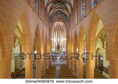 "Nave, sanctuary with altar decorated with Christmas tree and nativity scene, Church of the Holy Spirit, Heidelberg, Baden-Wurttemberg, Germany, Europe" View Large Photo Image Stock Photo - "Nave, sanctuary with altar decorated with Christmas tree and nativity scene, Church of the Holy Spirit, Heidelberg, Baden-Wurttemberg, Germany, Europe". Fotosearch