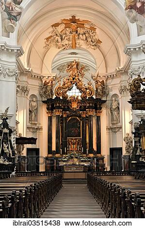 "Nave with the high altar, Cathedral of St. Salvator, Fulda, Hesse, Germany, Europe" View Large Photo Image Stock Photo - "Nave with the high altar, Cathedral of St. Salvator, Fulda, Hesse, Germany, Europe". Fotosearch