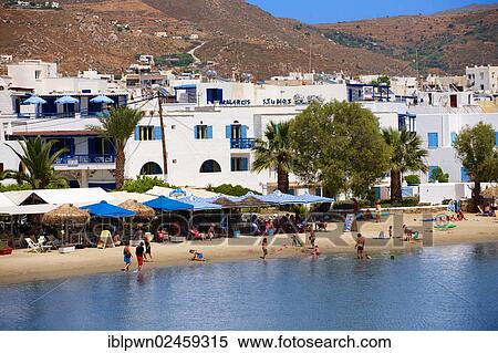 Stock Photography - "Naxos, Chora town, Saint Georges Beach, Cyclades Islands, Greece, Europe". Fotosearch