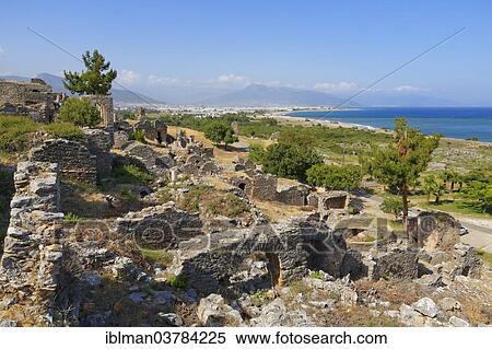 "Necropolis, ancient city Anemurium, Anamur, Mersin Province, Rugged Cilicia, Turkish Riviera, Turkey, Asia" View Large Photo Image Stock Photography - "Necropolis, ancient city Anemurium, Anamur, Mersin Province, Rugged Cilicia, Turkish Riviera, Turkey, Asia". Fotosearch
