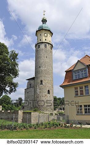 "Neideckturm, castle tower, ruins of the Renaissance moated castle of Neideck, protected archaeological monument, Arnstadt, Thuringia, Germany, Europe" View Large Photo Image Stock Photo - "Neideckturm, castle tower, ruins of the Renaissance moated castle of Neideck, protected archaeological monument, Arnstadt, Thuringia, Germany, Europe". Fotosearch