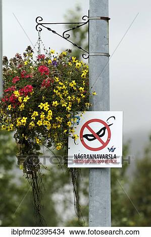 "Neighbourhood watch sign, Hveragerdi, South Iceland, Europe" View Large Photo Image Picture - "Neighbourhood watch sign, Hveragerdi, South Iceland, Europe". Fotosearch
