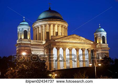 "Neo-classical Esztergom Basilica, Esztergomi Bazilika, cathedral, at night, Esztergom, Hungary, Europe" View Large Photo Image Stock Photo - "Neo-classical Esztergom Basilica, Esztergomi Bazilika, cathedral, at night, Esztergom, Hungary, Europe". Fotosearch