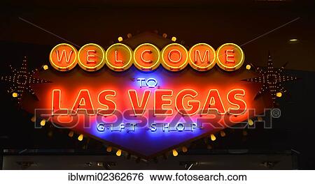 "Neon logo at night, advertisement, welcome sign, welcome to Las Vegas, Las Vegas, Nevada, United States of America, USA" View Large Photo Image Stock Photograph - "Neon logo at night, advertisement, welcome sign, welcome to Las Vegas, Las Vegas, Nevada, United States of America, USA". Fotosearch