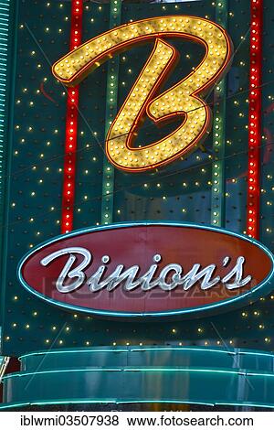 "Neon signage of Binion's Horseshoe Gambling Hotel and Casino, Fremont Street Experience in old Vegas, downtown, Las Vegas, Nevada, United States, North America" View Large Photo Image Stock Photo - "Neon signage of Binion's Horseshoe Gambling Hotel and Casino, Fremont Street Experience in old Vegas, downtown, Las Vegas, Nevada, United States, North America". Fotosearch