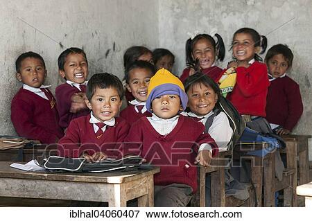 "Nepalese children, school class, in Nargakot, Nepal, Asia" View Large Photo Image Stock Photo - "Nepalese children, school class, in Nargakot, Nepal, Asia". Fotosearch