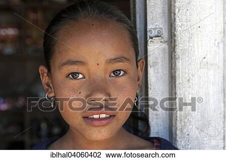 "Nepalese girl, portrait in Nargakot, Nepal, Asia" View Large Photo Image Stock Image - "Nepalese girl, portrait in Nargakot, Nepal, Asia". Fotosearch