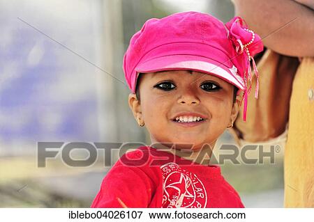 Stock Photo - "Nepalese girl, portrait, Kathmandu, Nepal, Asia". Fotosearch