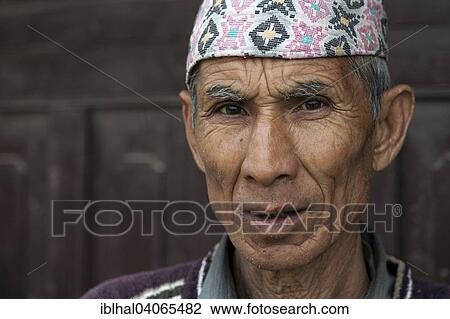 "Nepalese man with headdress, portrait, Bandipur, Nepal, Asia" View Large Photo Image Stock Image - "Nepalese man with headdress, portrait, Bandipur, Nepal, Asia". Fotosearch