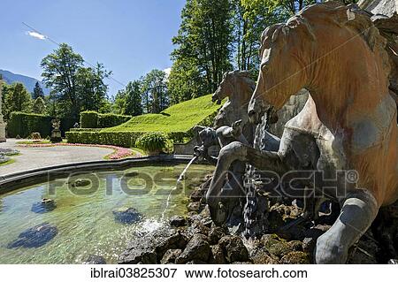 "Neptune Fountain, Schlosspark palace gardens, Schloss Linderhof Palace, Upper Bavaria, Bavaria, Germany, Europe" View Large Photo Image Stock Photo - "Neptune Fountain, Schlosspark palace gardens, Schloss Linderhof Palace, Upper Bavaria, Bavaria, Germany, Europe". Fotosearch