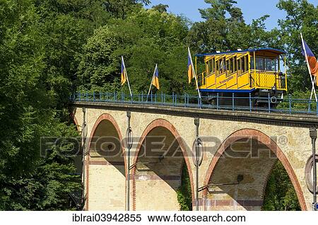 "Nerobergbahn historic rack funicular from 1888 on the viaduct, Neroberg, Wiesbaden, Hesse, Germany, Europe" View Large Photo Image Stock Photography - "Nerobergbahn historic rack funicular from 1888 on the viaduct, Neroberg, Wiesbaden, Hesse, Germany, Europe". Fotosearch