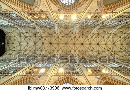 Stock Photograph - "Net vault, York Minster, York, North Yorkshire, England, United Kingdom, Europe". Fotosearch