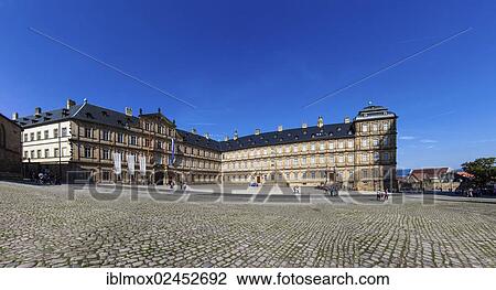 Stock Image - "Neue Residenz palace, Bamberg, Upper Franconia, Bavaria, Germany, Europe, PublicGround, Europe". Fotosearch