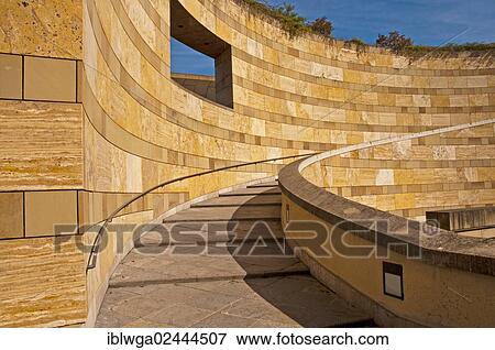 Stock Photo - "Neue Staatsgalerie, New State Gallery, by architect James Stirling, Stuttgart, Baden-Wuerttemberg, Germany, Europe, PublicGround, Europe". Fotosearch