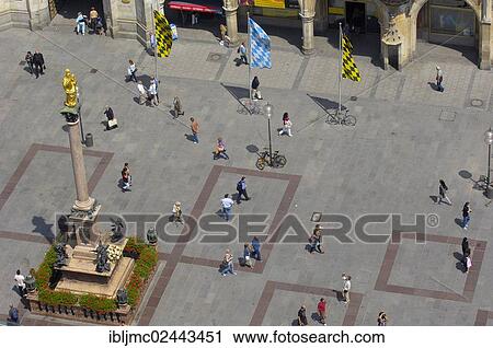 Stock Image - "Neues Rathaus, New Town Hall, Marienplatz square, Munich, Bavaria, Germany, Europe". Fotosearch