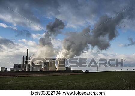 Picture - "Neurath lignite-fired power station, Grevenbroich, Rhineland, North Rhine-Westphalia, Germany, Europe". Fotosearch
