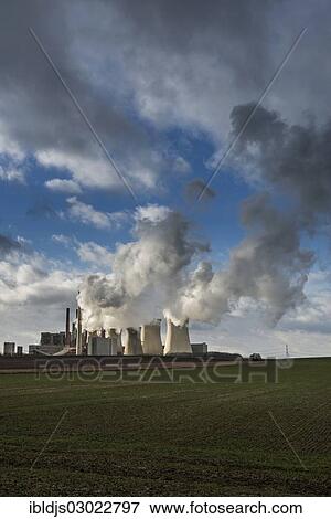 Stock Photo - "Neurath lignite-fired power station, Grevenbroich, Rhineland, North Rhine-Westphalia, Germany, Europe". Fotosearch