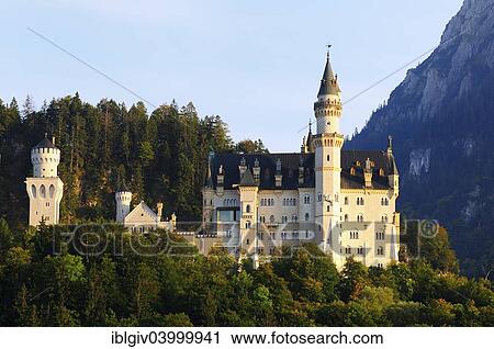 "Neuschwanstein Castle in the evening light, Schwangau, Bavaria, Germany, Europe" View Large Photo Image Stock Image - "Neuschwanstein Castle in the evening light, Schwangau, Bavaria, Germany, Europe". Fotosearch