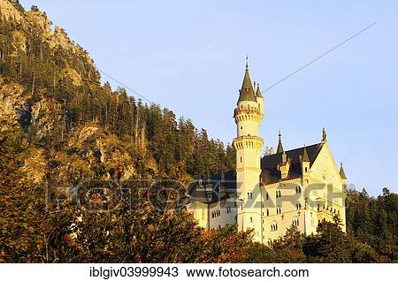 "Neuschwanstein Castle in the evening light, Schwangau, Bavaria, Germany, Europe" View Large Photo Image Stock Image - "Neuschwanstein Castle in the evening light, Schwangau, Bavaria, Germany, Europe". Fotosearch