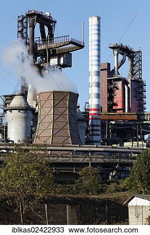New blast furnace 8 of ThyssenKrupp Steel, Duisburg-Bruckhausen, Ruhr area, North Rhine-Westphalia, Germany, Europe View Large Photo Image Stock Image - New blast furnace 8 of ThyssenKrupp Steel, Duisburg-Bruckhausen, Ruhr area, North Rhine-Westphalia, Germany, Europe. Fotosearch