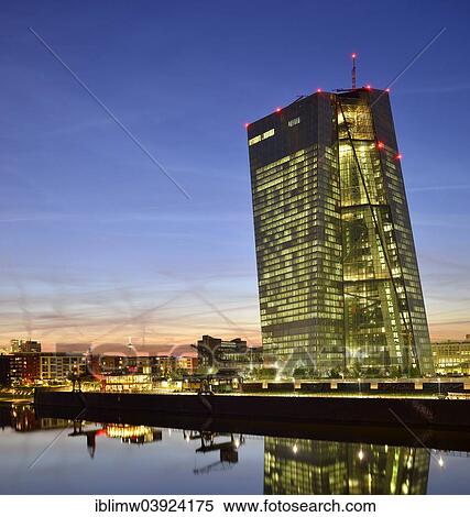 "New building of the European Central Bank, ECB, twilight, Ostend, Frankfurt am Main, Hesse, Germany, Europe" View Large Photo Image Stock Photography - "New building of the European Central Bank, ECB, twilight, Ostend, Frankfurt am Main, Hesse, Germany, Europe". Fotosearch