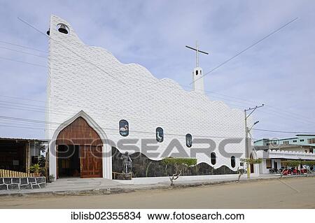"New Catholic church in Puerto Villamil, Isabela Island, Galapagos Islands, Ecuador, South America" View Large Photo Image Picture - "New Catholic church in Puerto Villamil, Isabela Island, Galapagos Islands, Ecuador, South America". Fotosearch