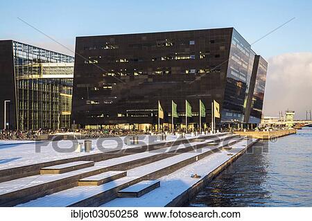 "New extension to the Royal Library, Den Sorte Diamant or Black Diamond, Copenhagen, Capital Region of Denmark, Denmark, Europe" View Large Photo Image Stock Photo - "New extension to the Royal Library, Den Sorte Diamant or Black Diamond, Copenhagen, Capital Region of Denmark, Denmark, Europe". Fotosearch
