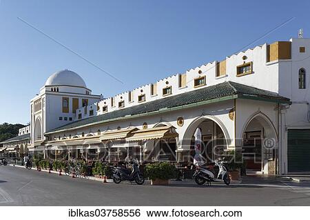 "New Market, Nea Agora, oriental-style market hall, new town, Rhodes, Rhodos Island, Dodecanese, Greece, Europe" View Large Photo Image Stock Photograph - "New Market, Nea Agora, oriental-style market hall, new town, Rhodes, Rhodos Island, Dodecanese, Greece, Europe". Fotosearch