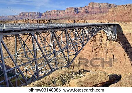 Stock Photography - "New Navajo Bridge over the Colorado River, 1995, Highway 89A, Marble Canyon, Arizona, United States, North America". Fotosearch